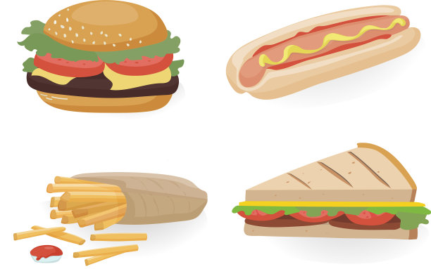 快餐套餐汉堡图片下载