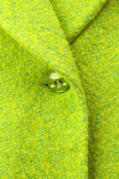 毛线圈外套面料，服装项目，缝纫针脚和钮扣图片下载