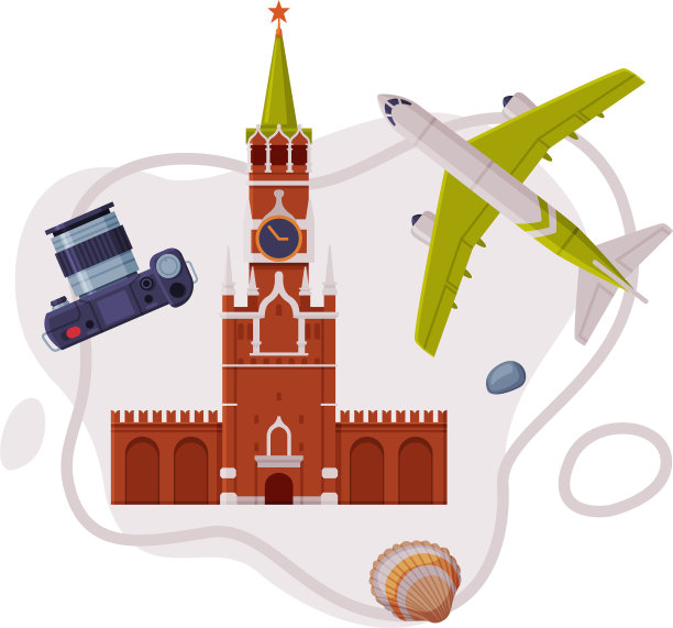 旅游与旅游属性以克里姆林宫塔为代表图片下载
