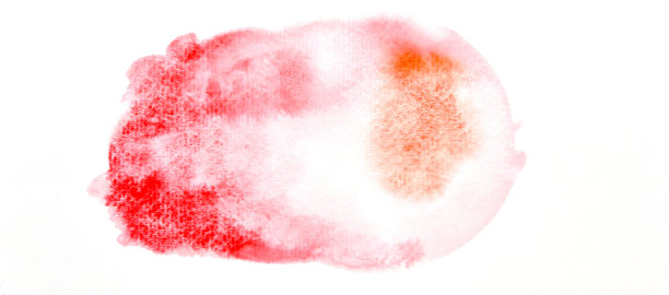 一幅抽象的红色和橙色水彩在纸上的照片图像，以手绘的红色和橙色水彩渐变为背景，湿法在纸上混合不同的颜色图片下载