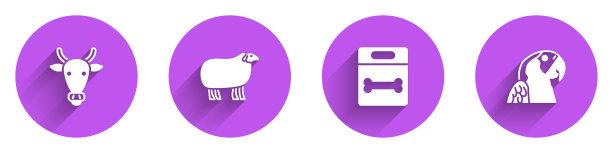 设牛头羊狗骨和金刚鹦鹉图片下载