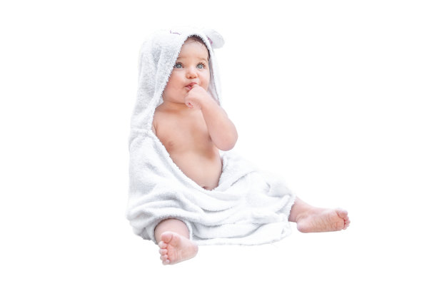 婴儿用毛巾隔离图片下载