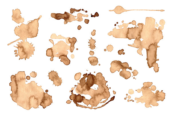 咖啡或茶的黑点。图片下载