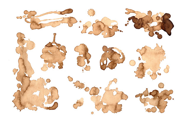 咖啡或茶的黑点。图片下载