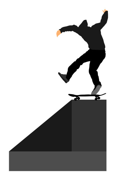 滑板者在滑板公园的空中跳跃戏法图片下载