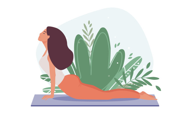 安静的女人闭着眼睛以瑜伽姿势冥想图片下载