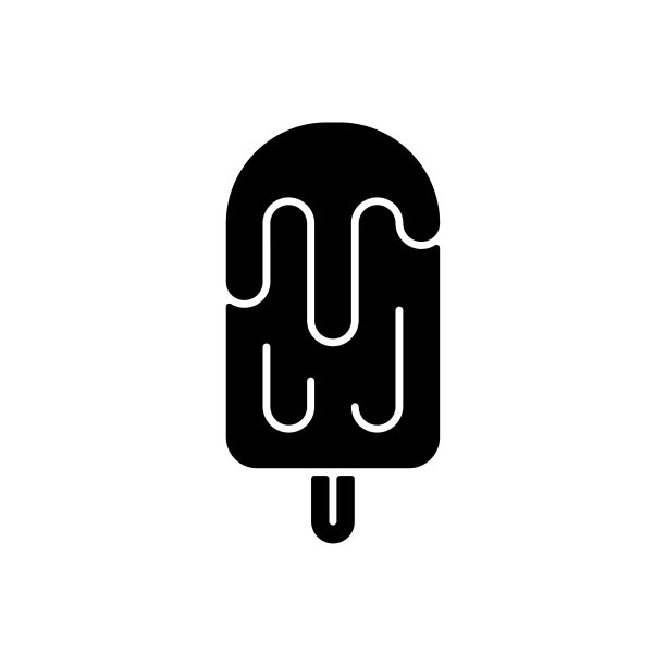 果汁冰流行黑色象形图标图片下载