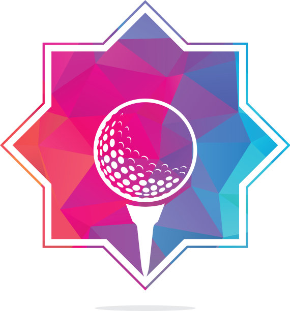 球座标志上的高尔夫球图片下载