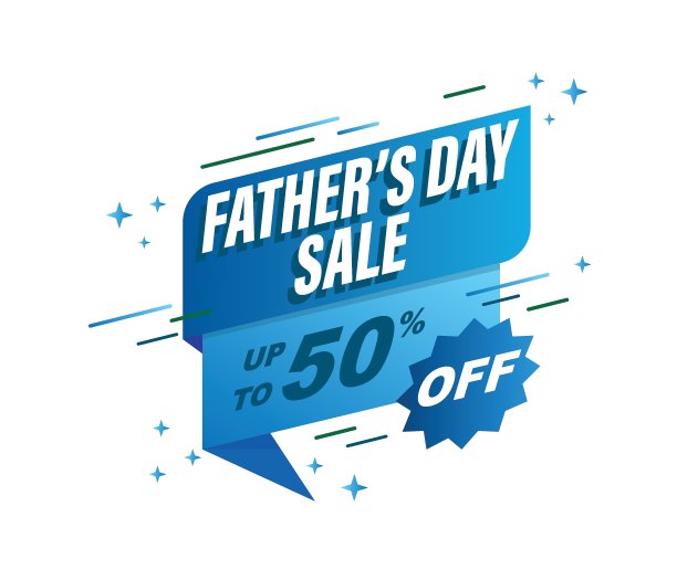打折的父亲节海报，小册子，网页模板，周末促销。图片下载