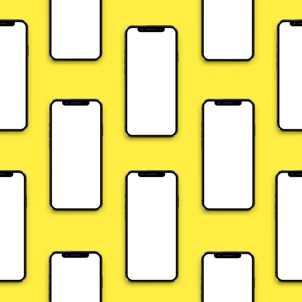 智能手机UI演示模拟。无缝模式。图片下载