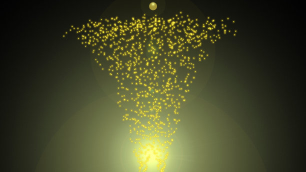 金色的灯光和闪闪发光的五彩纸屑图片下载