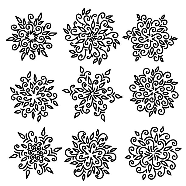 雪花落在白色背景上图片下载