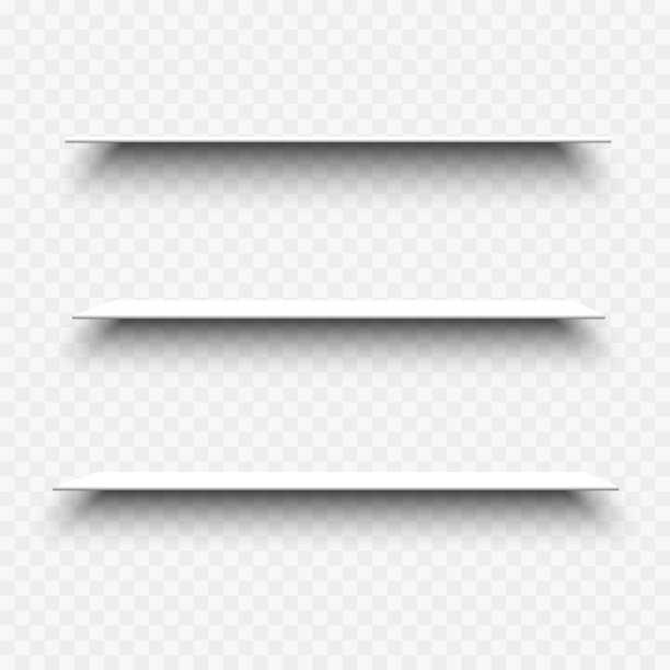 白色空架子与阴影透明的背景图片下载