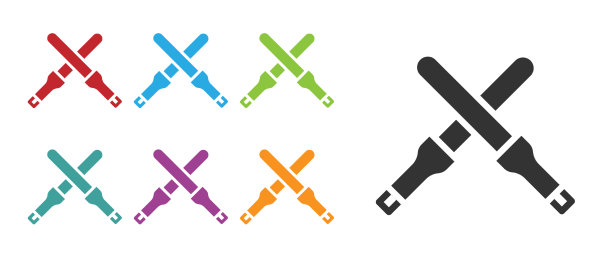 飞机图标的黑色编组棒图片下载