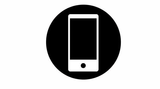 黑白手机图标图片下载