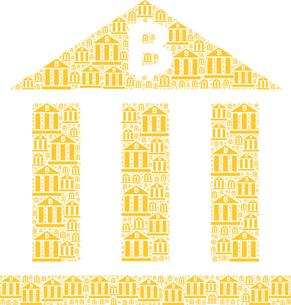 比特币银行图标递归构成图片下载