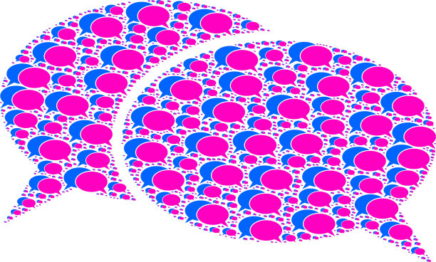 聊天图标分形组成图片下载