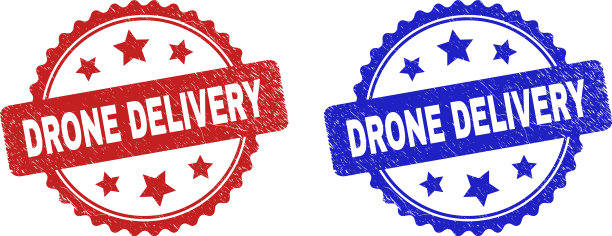 无人机递送玫瑰形水印腐蚀图片下载