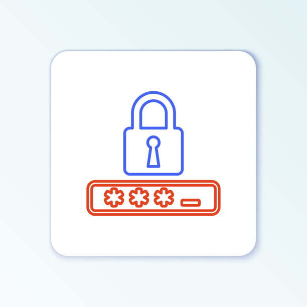 线路密码保护和安全访问图标图片下载