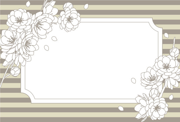 鲜花，鲜花，相框，简单，请柬图片下载