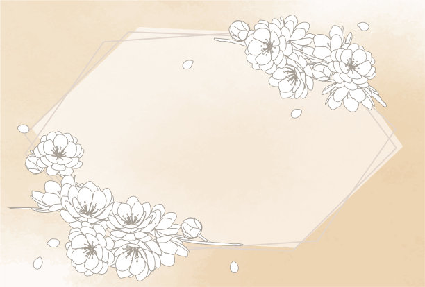 花，花，框架，简单，水彩画图片下载