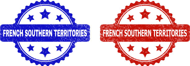 法国南部领土玫瑰形邮票印章图片下载