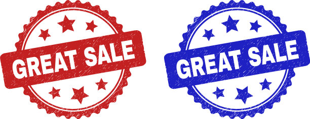 伟大的销售玫瑰图案印章与刮花纹理图片下载