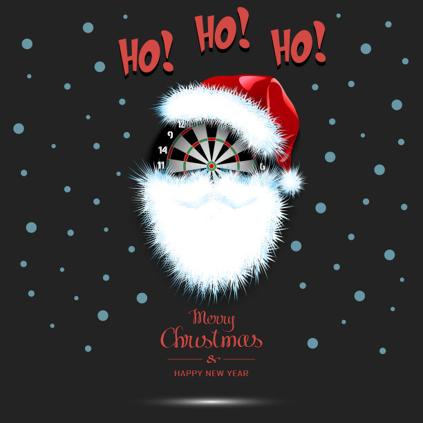 圣诞老人的圆靶新年快乐图片下载