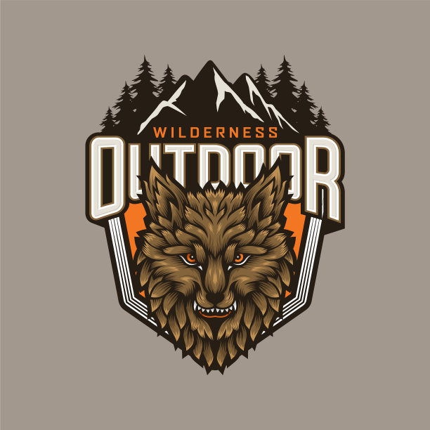 Wolf复古logo设计图片下载