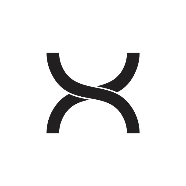 字母X链接简约标志图片下载