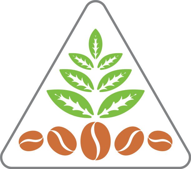 咖啡豆茶叶三角线标志图片下载