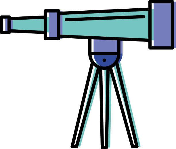 望远镜图标隔离设计图片下载