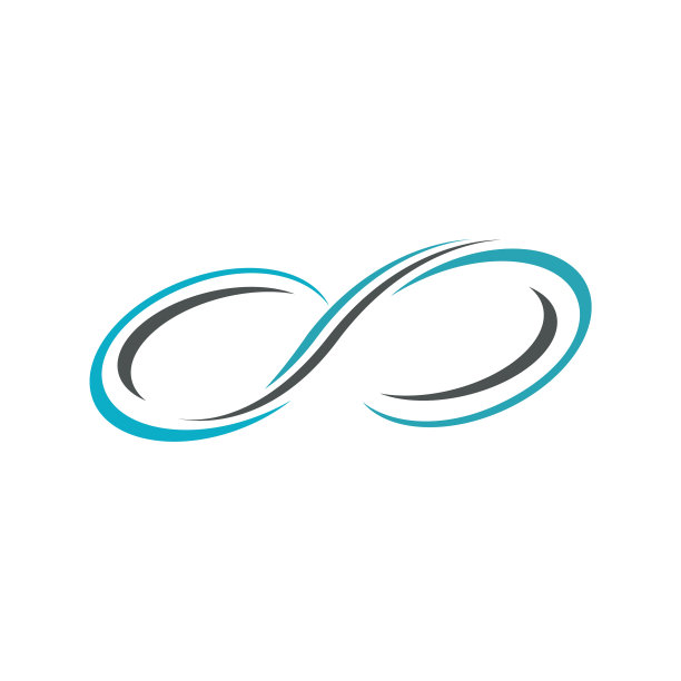 蓝灰色无限标志设计图片下载