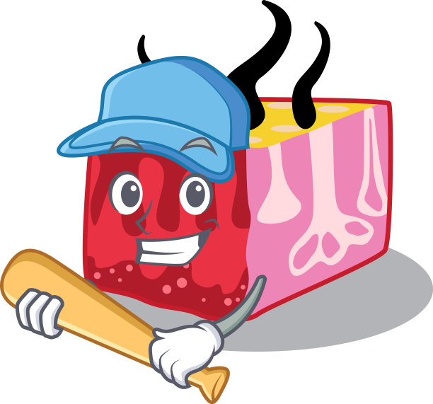 画皮肤卡通人物打棒球图片下载