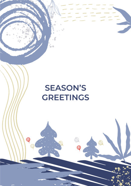 华丽的新年贺卡时尚创意图片下载