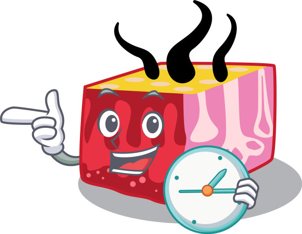 皮肤吉祥物设计理念微笑与时钟图片下载