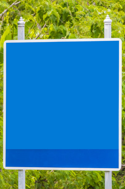 空白空白的蓝色亚洲典型街道路牌泰国普吉岛。图片下载