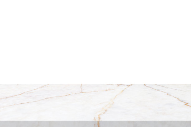 白色大理石桌面隔离在白色背景上的产品展示图片下载