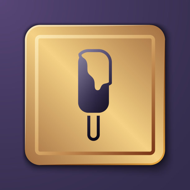 紫色冰淇淋图标孤立在紫色图片下载