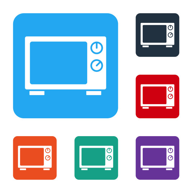 白色微波炉图标孤立在白色图片下载