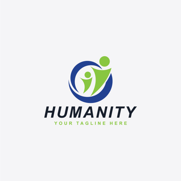 人性化标志设计团队抽象符号图片下载