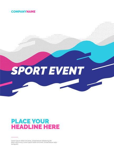 运动项目海报模板设计图片下载