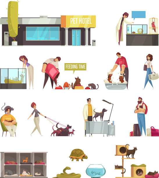 宠物服务图标集图片下载