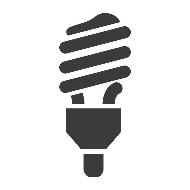 荧光灯大胆的黑色剪影图标图片下载