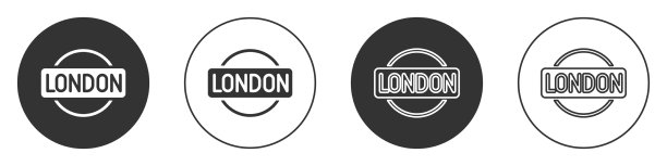黑色伦敦标志图标孤立在白色图片下载