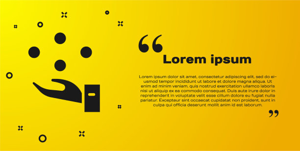 黑色杂耍球图标孤立在黄色上图片下载