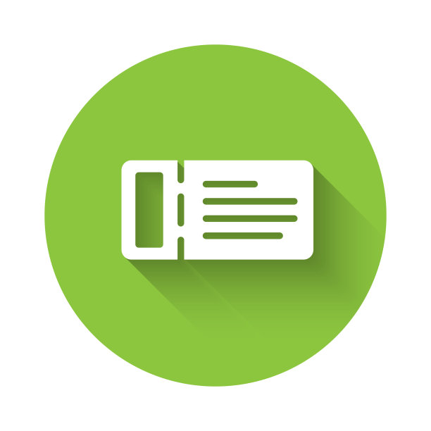 白色邮轮票的旅游船舶图标图片下载