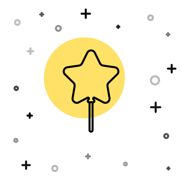 黑色线气球与丝带图标隔离图片下载