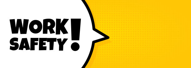讲话气泡横幅带着安全工作。波普艺术复古漫画风格。对于商业、营销和广告。矢量在孤立的背景。每股收益10图片下载