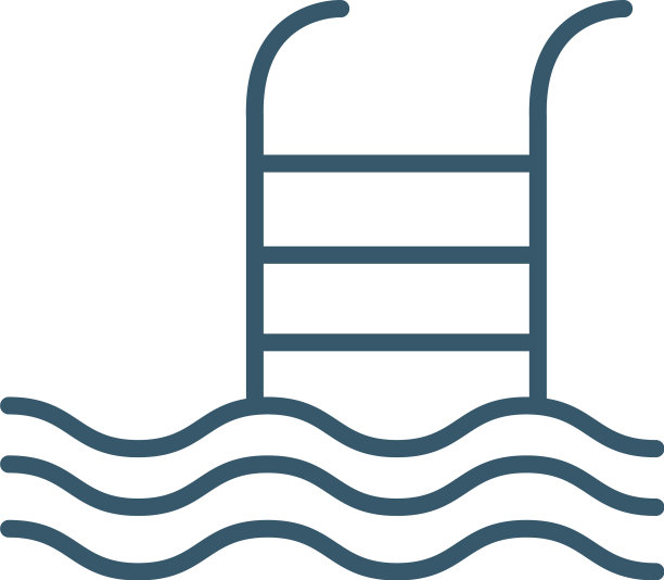 白色背景上的梯子池图片下载